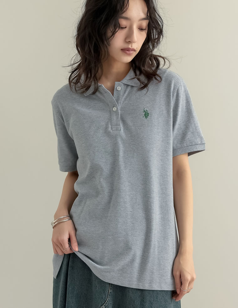 ポロシャツ 半袖 レディース トップス U.S. POLO ASSN. 別注 カラー コラボ ワンポイント刺繍 スポーティ 2025春夏 | Re:EDIT | 03