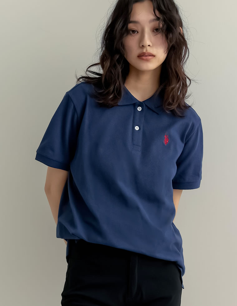 ポロシャツ 半袖 レディース トップス U.S. POLO ASSN. 別注 カラー コラボ ワンポイント刺繍 スポーティ 2025春夏 | Re:EDIT | 04