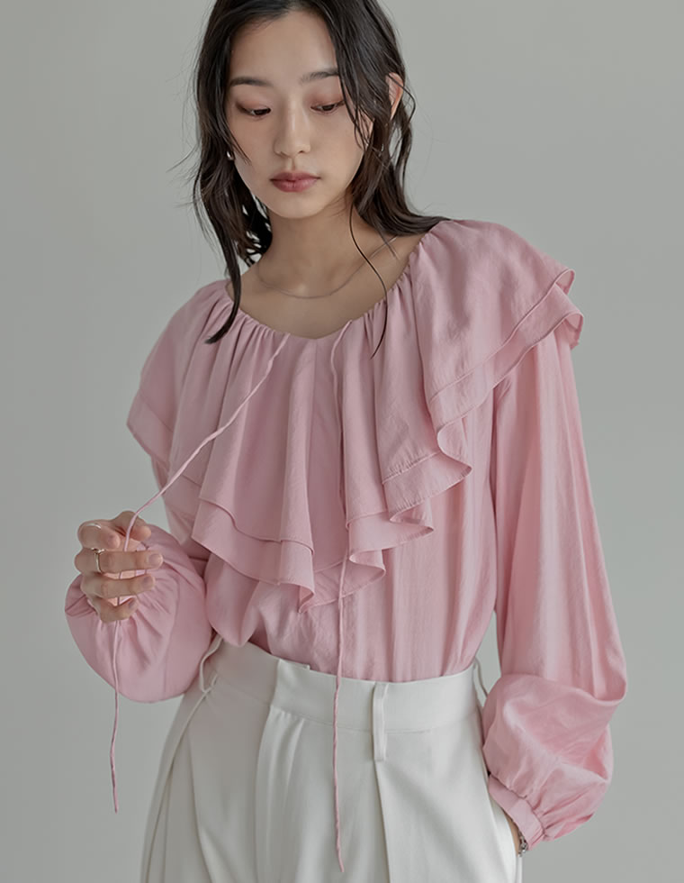 Re:EDIT（リエディ） ブラウス トップス レディース 6色 M/L 長袖 プル