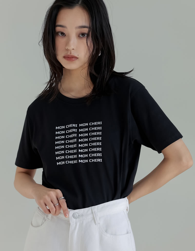Tシャツ レディース トップス 半袖 カットソー ロゴT プリント 接触冷感 UVカット 紫外線対策 日焼け対策[mb] | Re:EDIT | 01