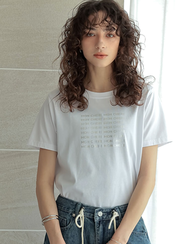 Tシャツ レディース トップス 半袖 カットソー ロゴT プリント 接触冷感 UVカット 紫外線対策 日焼け対策[mb] | Re:EDIT | 04