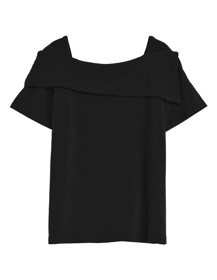 半袖 カットソー レディース トップス 4色 M/L オフショル オフショル風 ブラ紐隠し アシンメトリー ブラ紐が隠れる 新色追加 春夏 | Re:EDIT | 01