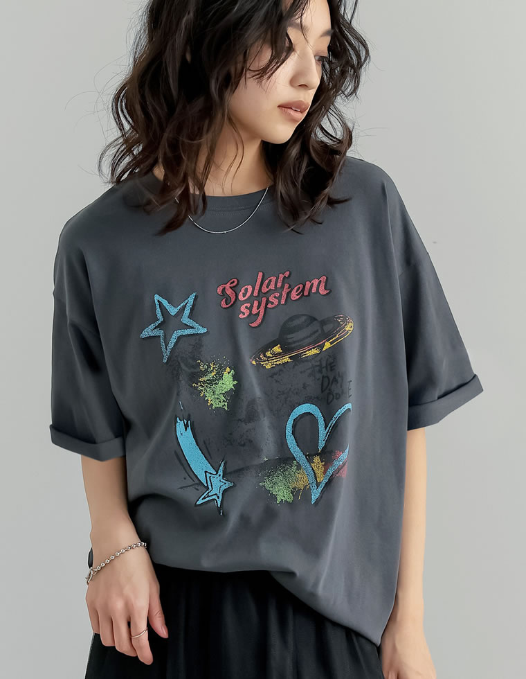 Tシャツ 半袖 レディース トップス UVカット 紫外線対策 接触冷感 ひんやり 涼しい 春夏[mb] | Re:EDIT | 03
