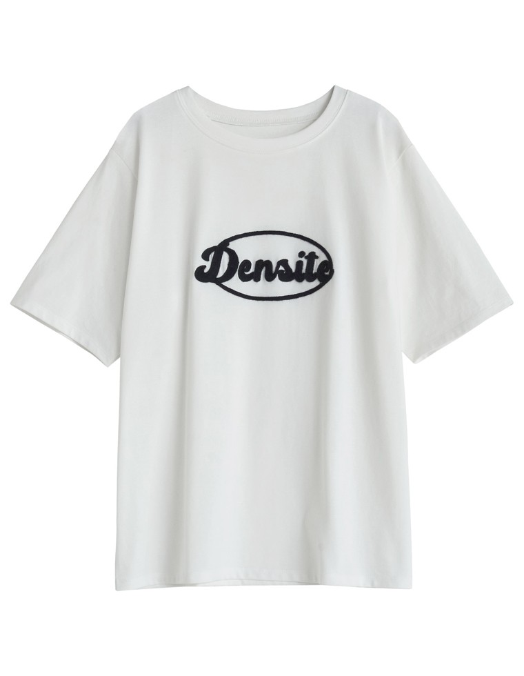 Tシャツ 半袖 レディース トップス 刺繍 UVカット 紫外線対策 接触冷感 ひんやり チェーン刺繍 春夏[mb] | Re:EDIT | 02