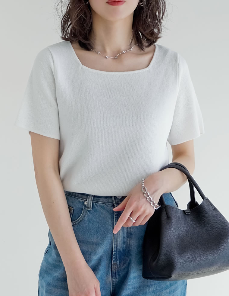 Re:EDIT（リエディ） 半袖 トップス レディース 6色 M／L サマーニット