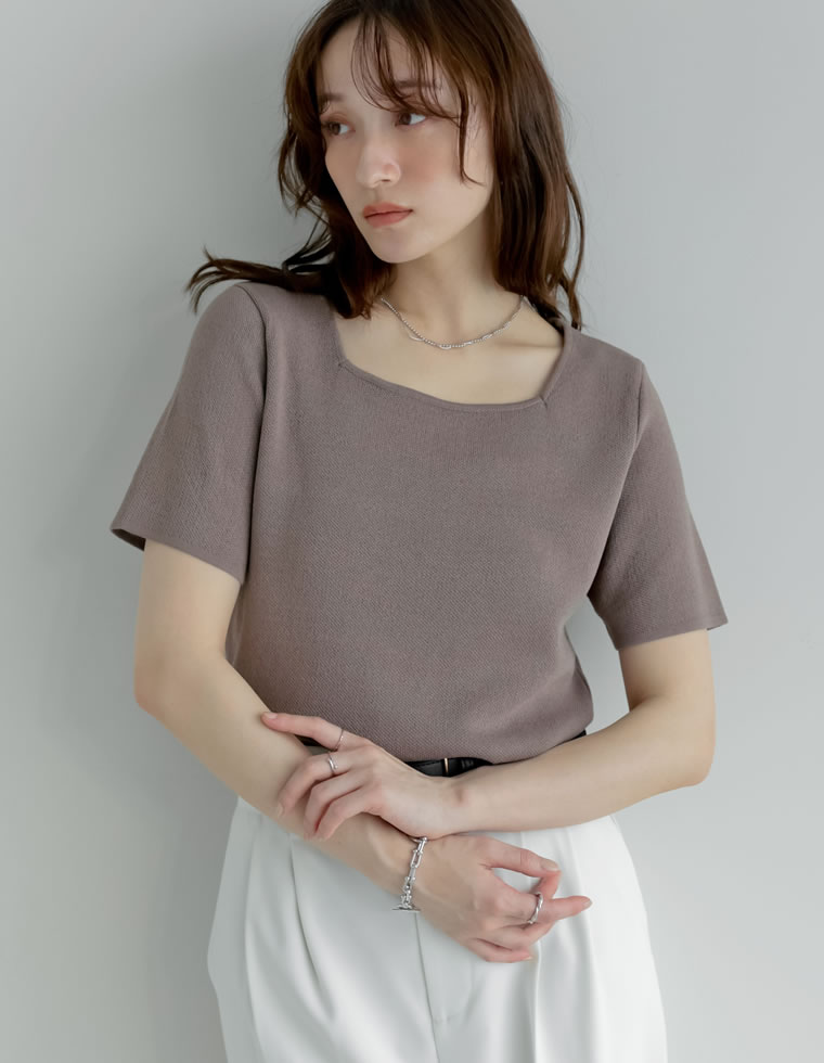 Re:EDIT（リエディ） 半袖 トップス レディース 6色 M／L サマーニット