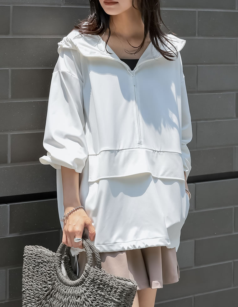 パーカー レディース トップス ラッシュガード UPF50+ デイリースイム 水着 着る日焼け止め UVカット 紫外線対策 速乾 2025春夏 返品交換不可 | Re:EDIT | 02
