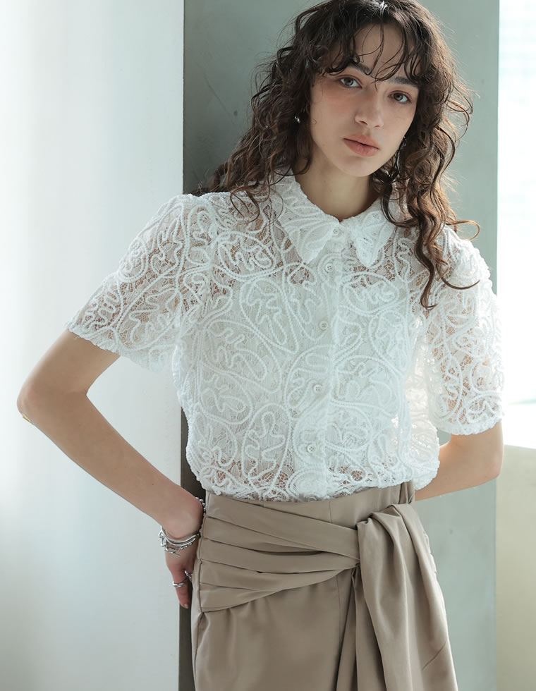 売れ筋商品|||ビーヤング シャツ レディース トップス HIGLITTER - Blouse - rose gold Re:EDIT シャツ レディース トップス ブラウス 半袖 クロップド