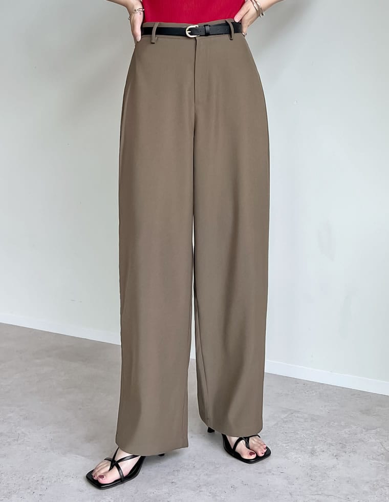 パンツ レディース バレルレッグ スラックス ツイルカーブパンツ オフィスカジュアル 通勤 低身長 高身長 秋冬 | Re:EDIT | 11