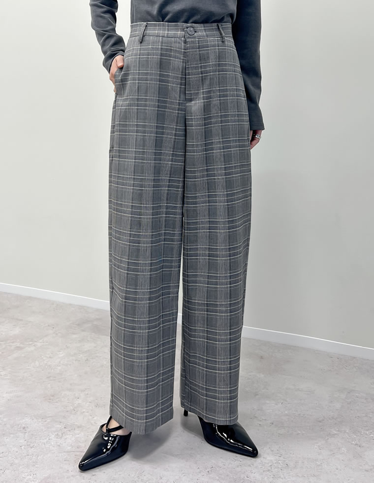 パンツ レディース バレルレッグ スラックス ツイルカーブパンツ オフィスカジュアル 通勤 低身長 高身長 秋冬 | Re:EDIT | 14