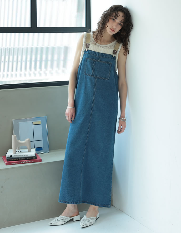 DIOR デニム ジャンパースカートワンピース 6A 6歳 110-120サイズ cf26d57bf196b8b6e1a16286df1041