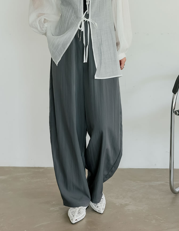 GANNI バレルレッグパンツ KOBE LETTUCE ワイドパンツ レディース 秋 タック 40代 50代 60