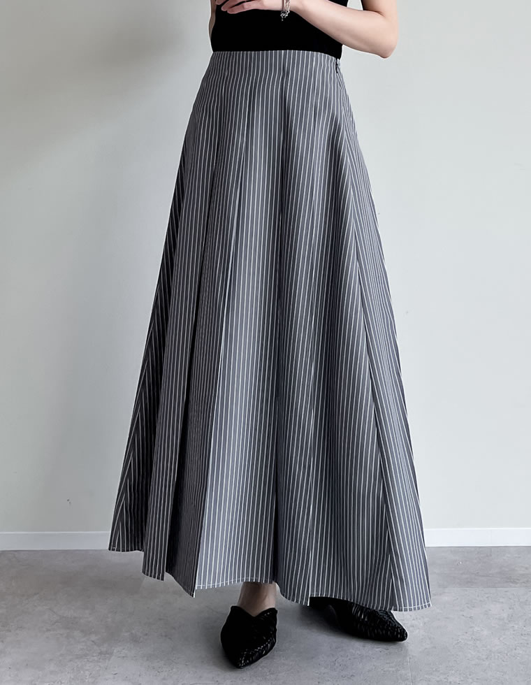 Re:EDIT（リエディ） スカート レディース ロング プリーツ フレア