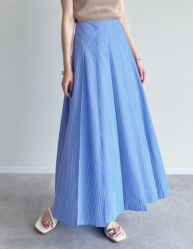 Re:EDIT（リエディ） スカート レディース ロング プリーツ フレア