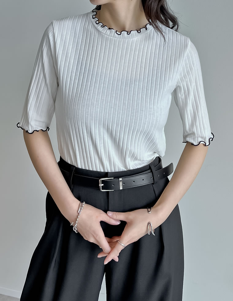 CHANEL BOUTIQUE ストライプリブカットソー 半袖 CHANEL BOUTIQUE ストライプリブカットソー 半袖 CHANEL