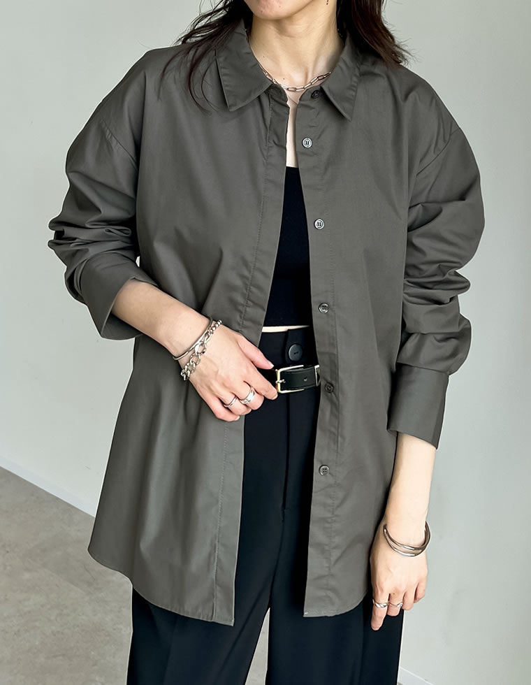 シャツ レディース トップス 長袖シャツ 汗染み防止 汗ジミ 汗じみ 羽織 羽織り 春夏[mb] | Re:EDIT | 02