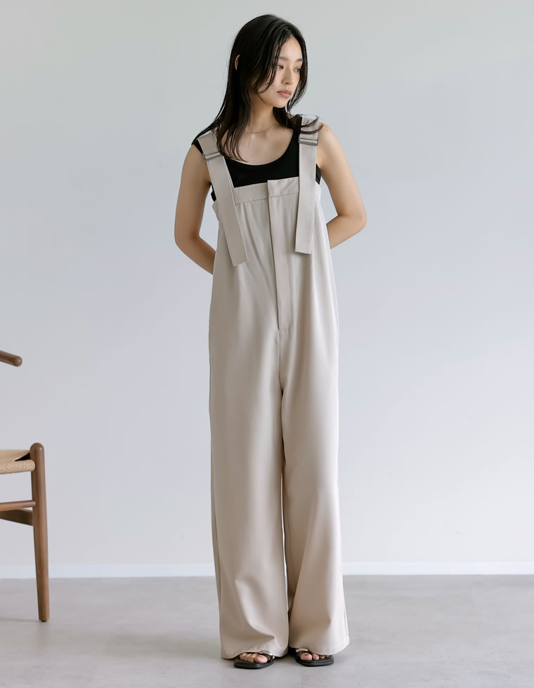 サロペット・オーバーオール・オールインワン kaoru KOEISTORE サロペット レディース 春 夏 春夏 黒 オールインワン