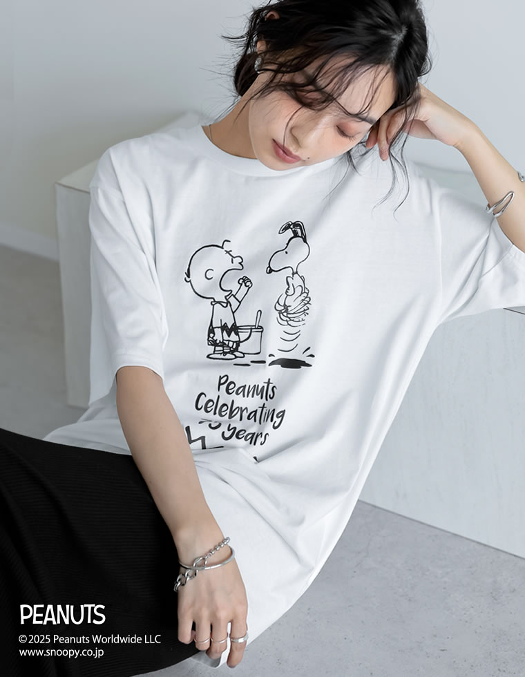 Re:EDIT（リエディ） Tシャツ SNOOPY PEANUTS スヌーピー ピーナッツ