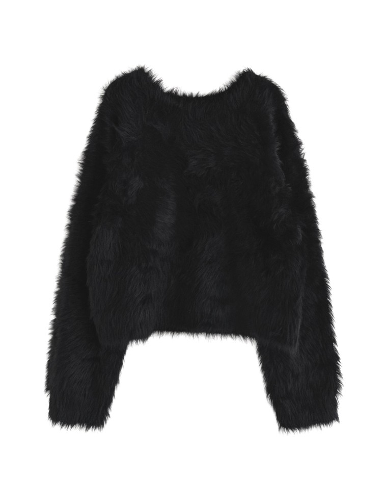 シャギーニットトップス