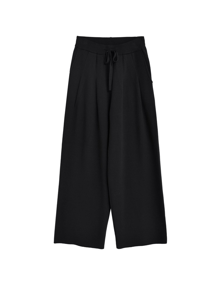 ハイゲージニットタックパンツ