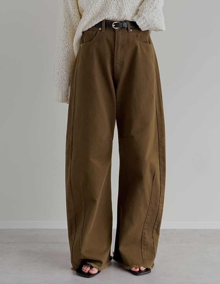 Re:EDIT（リエディ） パンツ バレルレッグ レディース 3色 低身長 高