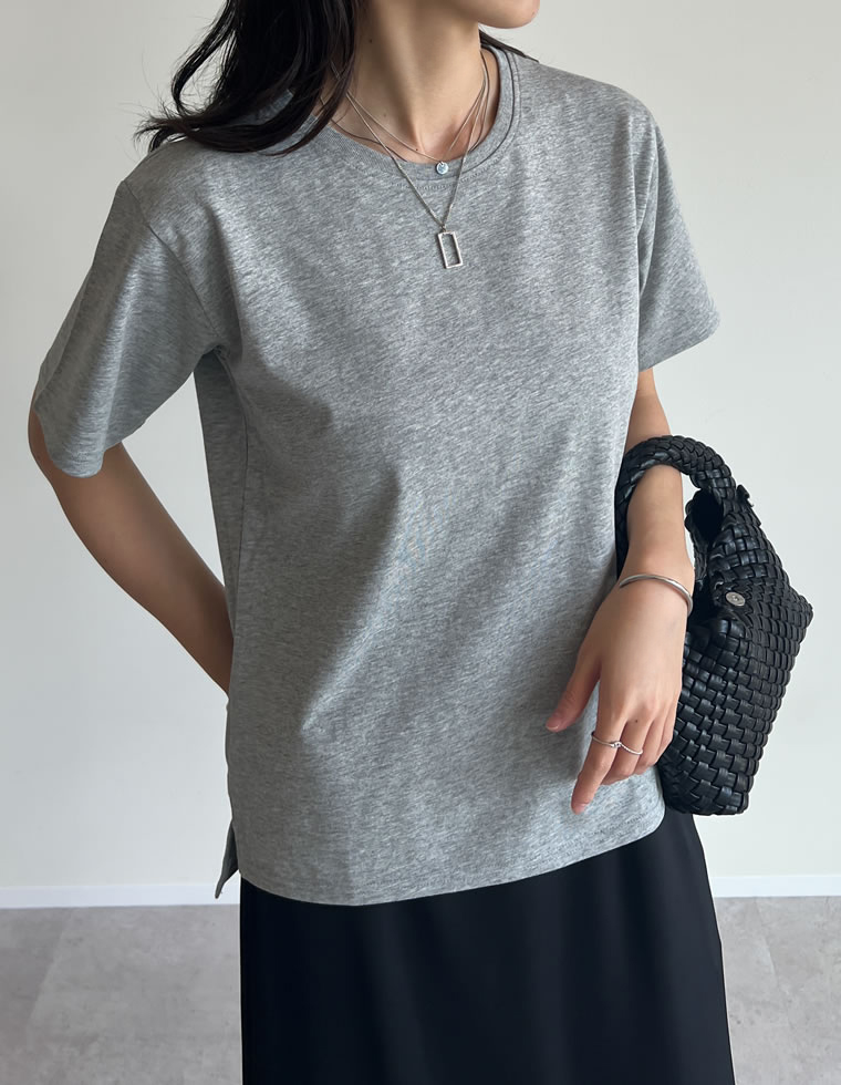Tシャツ レディース トップス カットソー 半袖 汗じみ防止 撥水 防水 UVカット 紫外線カット 両面撥水 春夏[mb] | Re:EDIT | 02