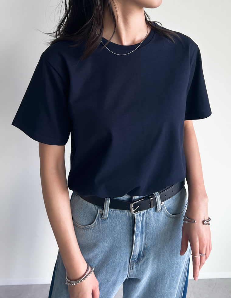 Tシャツ レディース トップス カットソー 半袖 汗じみ防止 撥水 防水 UVカット 紫外線カット 両面撥水 春夏[mb] | Re:EDIT | 03