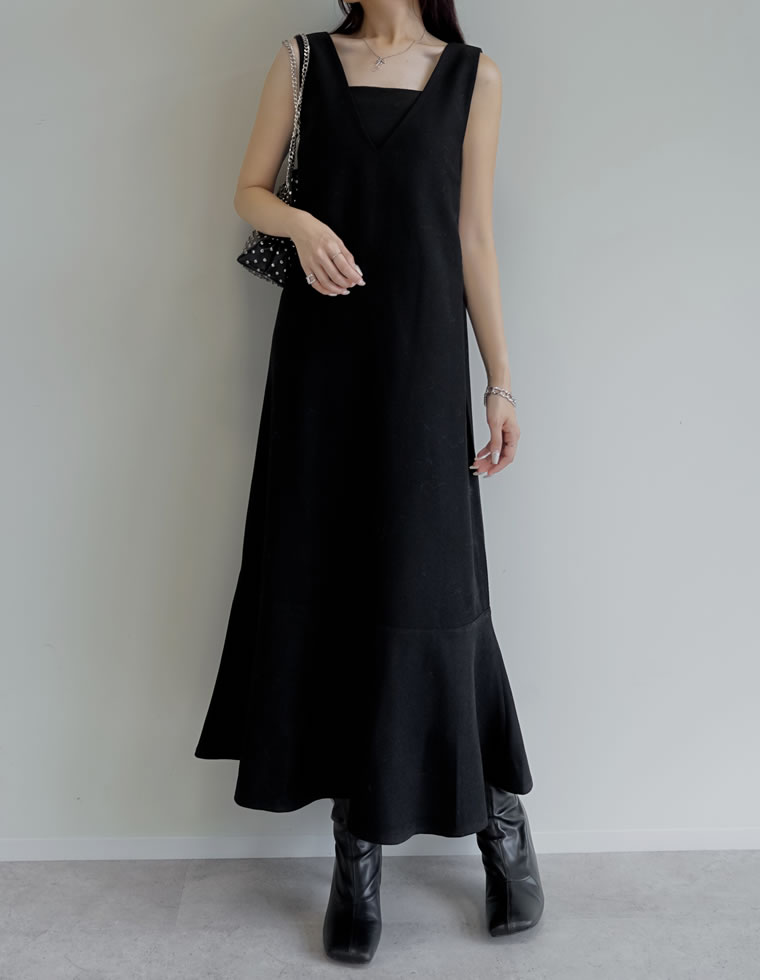 Re:EDIT（リエディ） ジャンパースカート ワンピース ロング丈