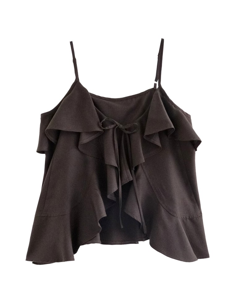 アンチピリングヘリンボーンキャミビスチェ