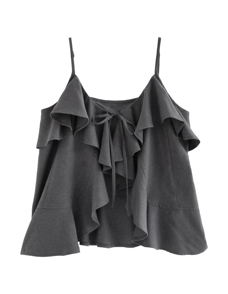 アンチピリングヘリンボーンキャミビスチェ