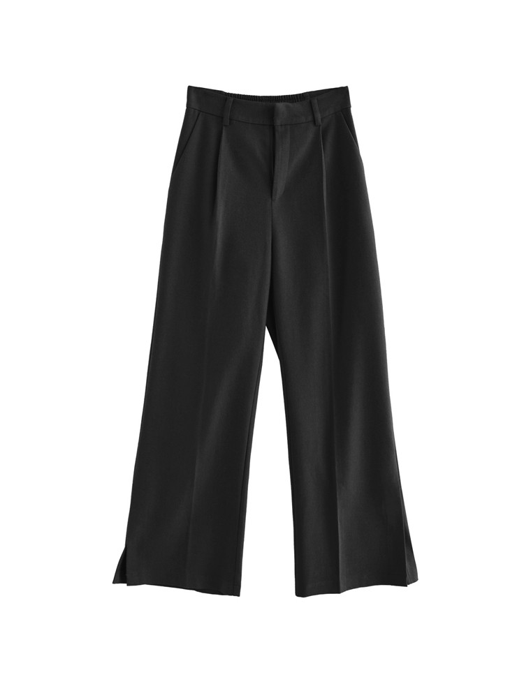 微起毛ツイルタックストレートパンツ