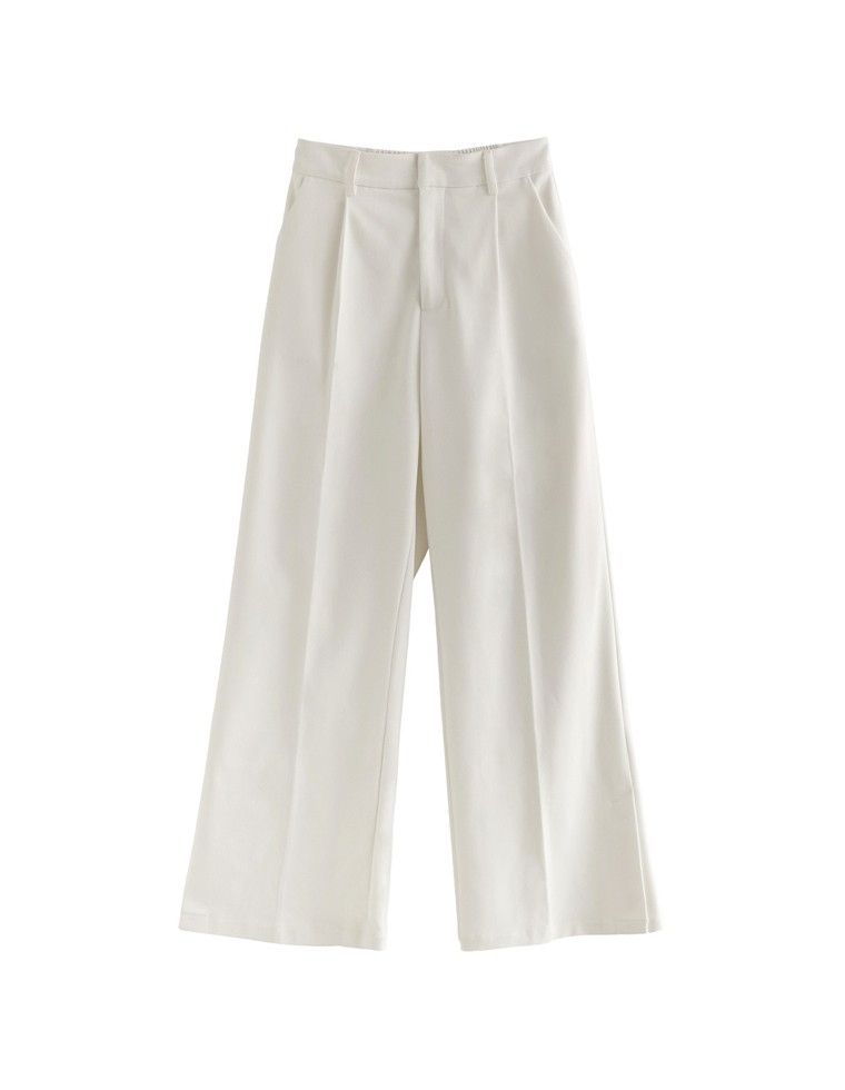 微起毛ツイルタックストレートパンツ