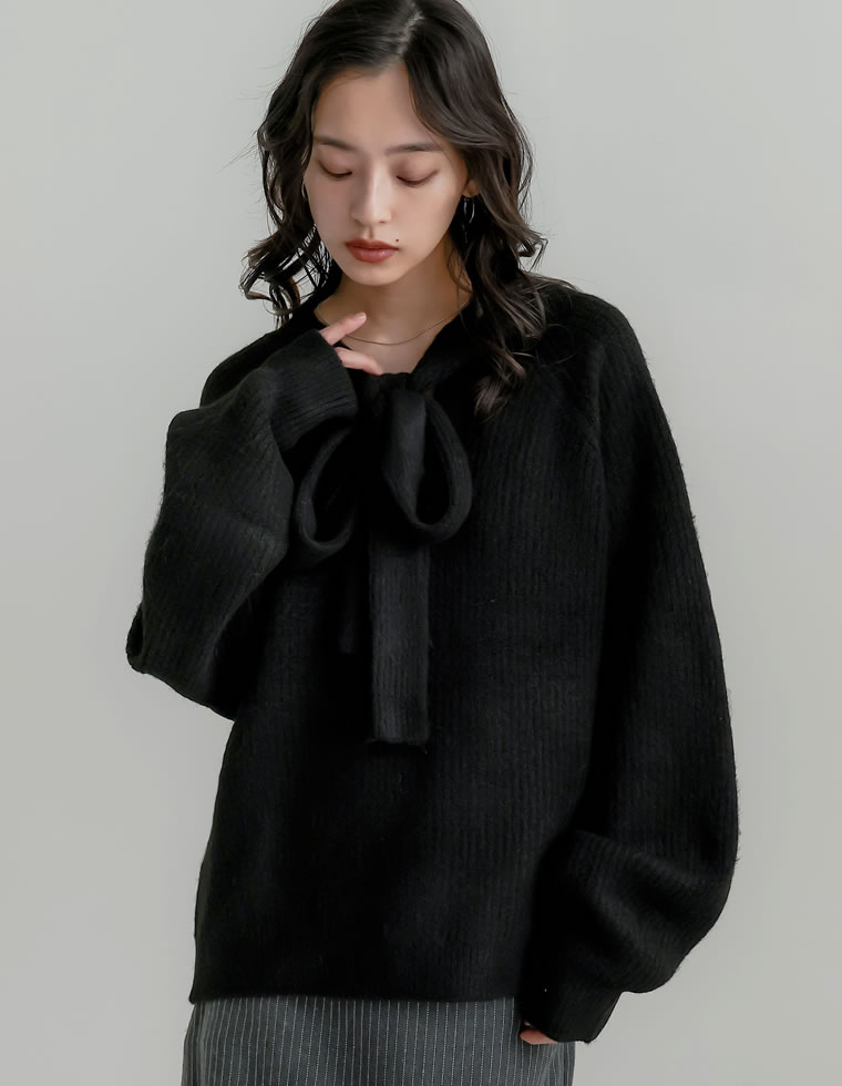 Re:EDIT（リエディ） ニット トップス レディース 5色 M/L リボン