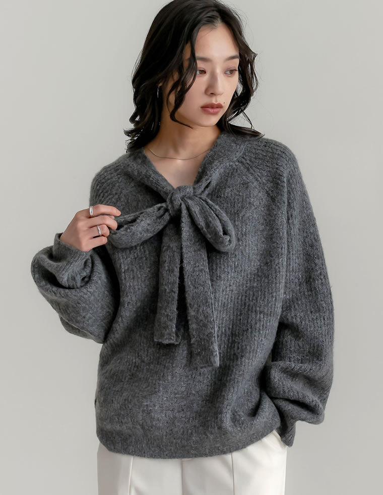 Re:EDIT（リエディ） ニット トップス レディース 5色 M/L リボン