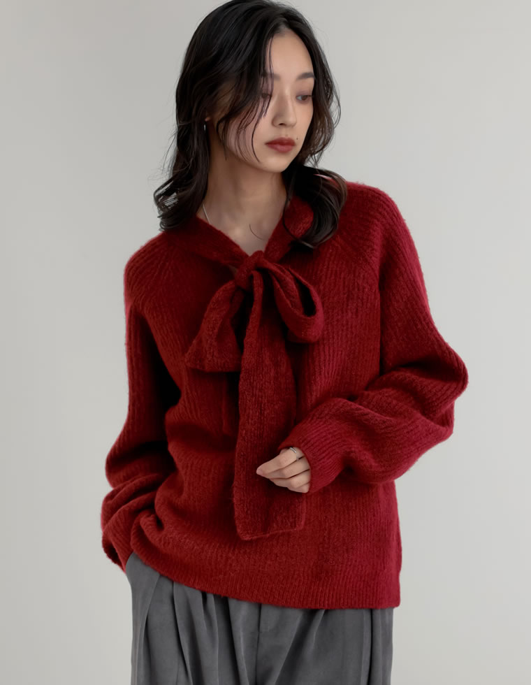 Re:EDIT（リエディ） ニット トップス レディース 5色 M/L リボン