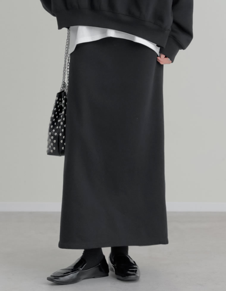 Re:EDIT（リエディ） 裏起毛 スカート ロング丈 レディース 3色 低身長