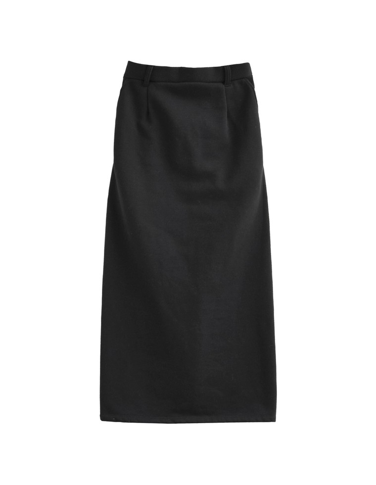 裏起毛ベルトループ付きタイトスカート