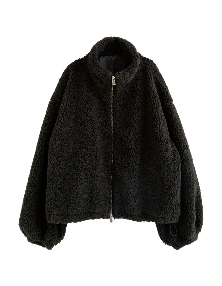 ボアドロスト付きダブルジップブルゾン