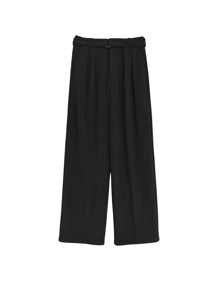 コーデュロイワイドストレートパンツ