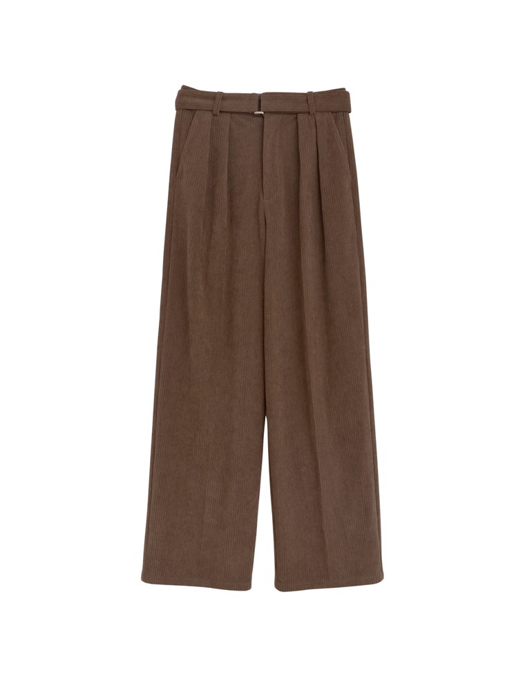コーデュロイワイドストレートパンツ
