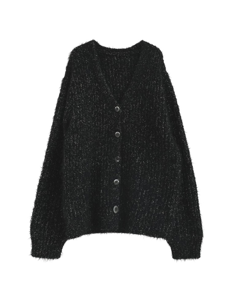 シャイニーニットカーディガン