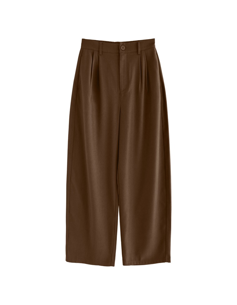 ツイルツータックバレルレッグカーブパンツ