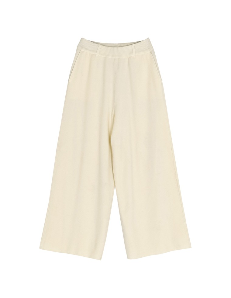 ベルトループ付きニットパンツ