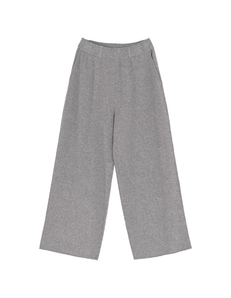 ベルトループ付きニットパンツ