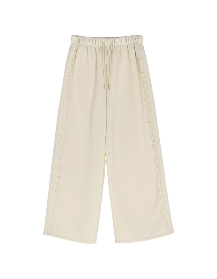 裏起毛サイドレースラインパンツ