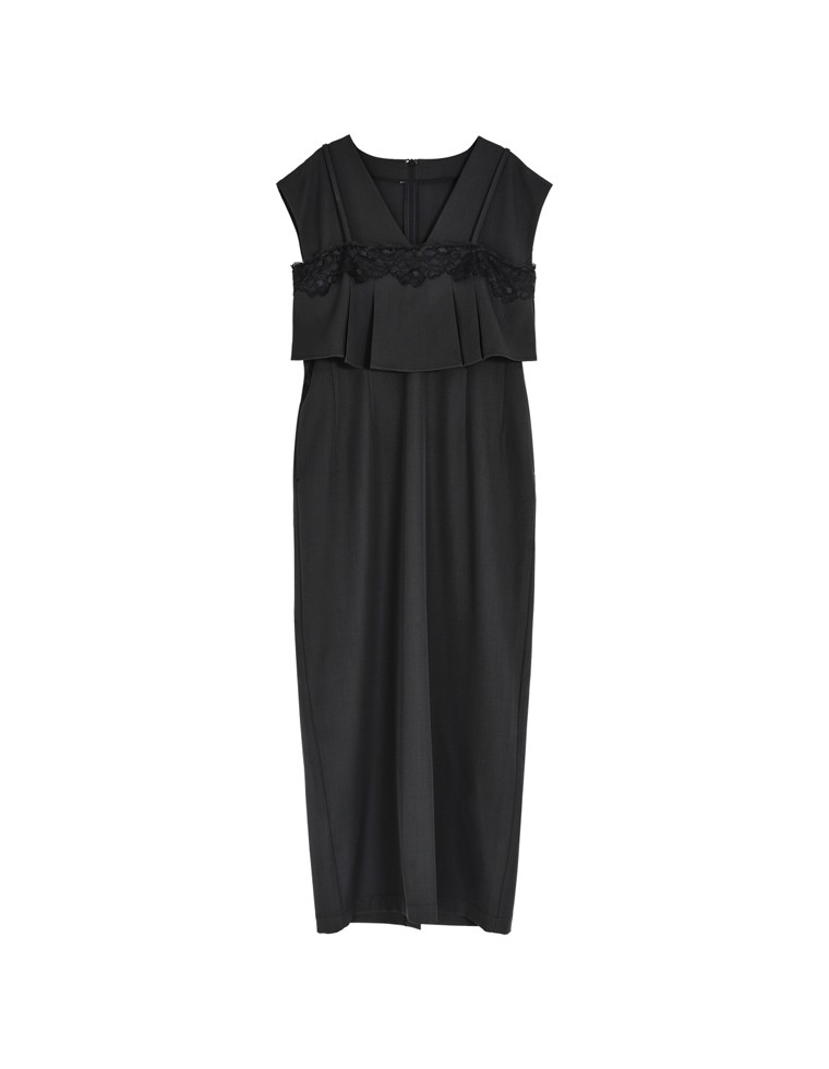 ツイルワンピース×ビスチェセット