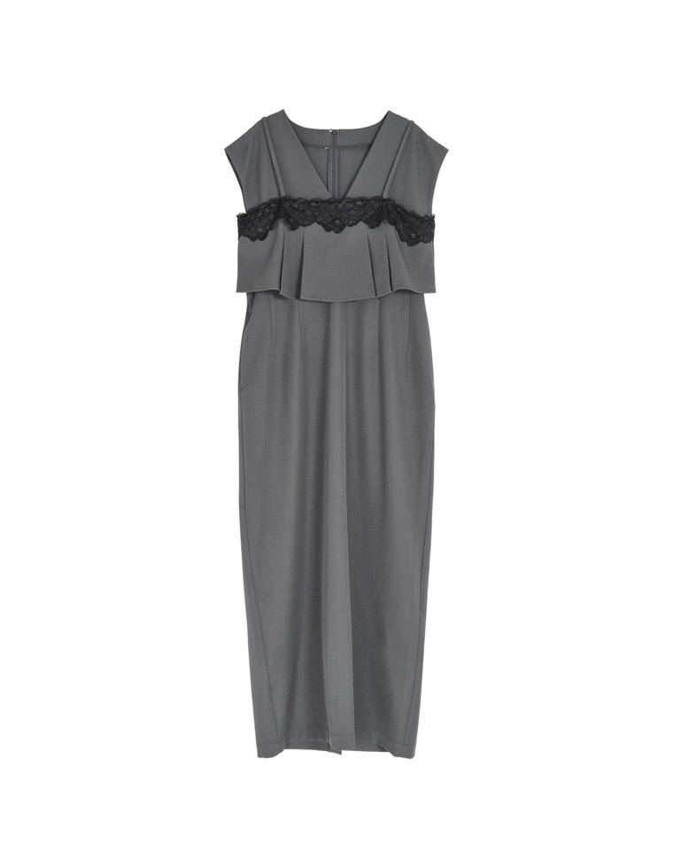 ツイルワンピース×ビスチェセット