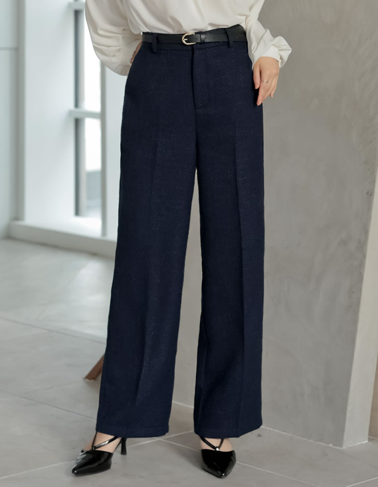 Re:EDIT（リエディ） パンツ スラックス レディース 2色 M/L ツイード