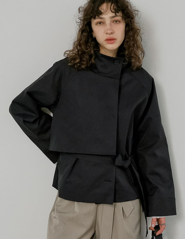コート ミドル丈 アウター レディース 4色 M/L トレンチコート ジャケット ウエストベルト付き 体型カバー ポケットあり 春夏 | Re:EDIT | 01