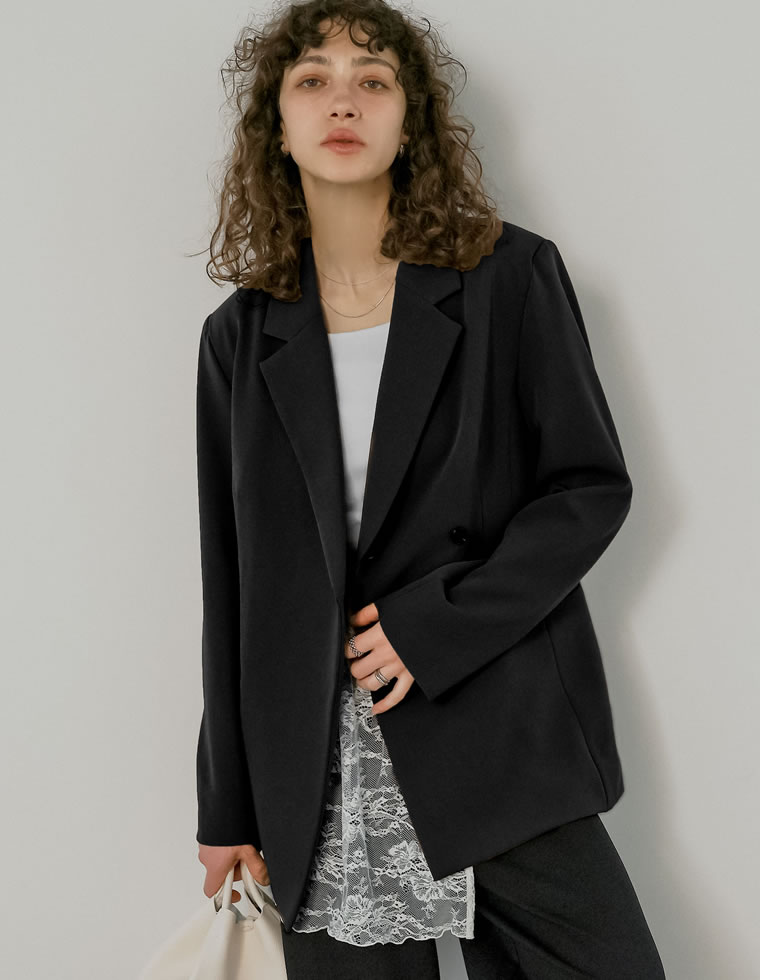 ジャケット アウター レディース 3色 M/L テーラード 春夏アウター 羽織り 体型カバー セットアップ対応 ポケットあり 春夏 | Re:EDIT | 01